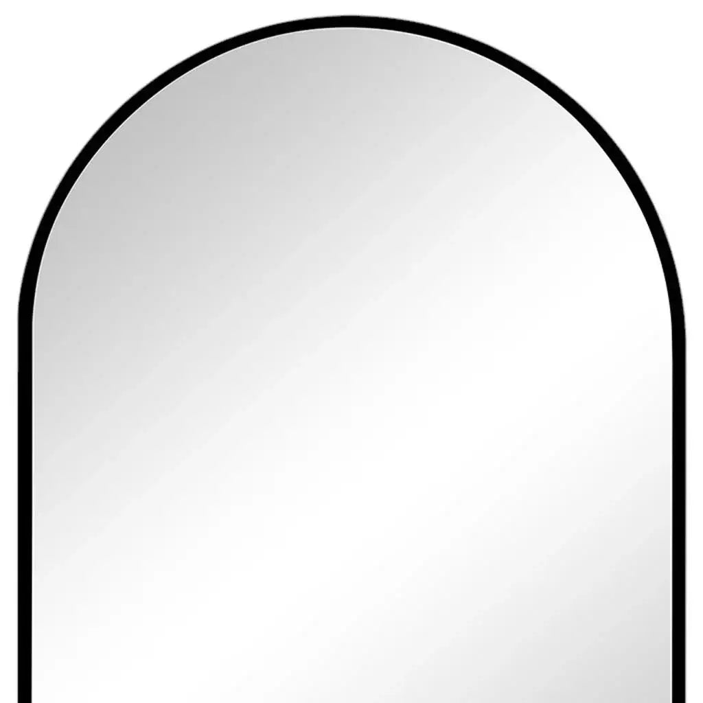 30" Black Metal Arch Framed Accent Mirror - Homeroots - Flyclothing LLC