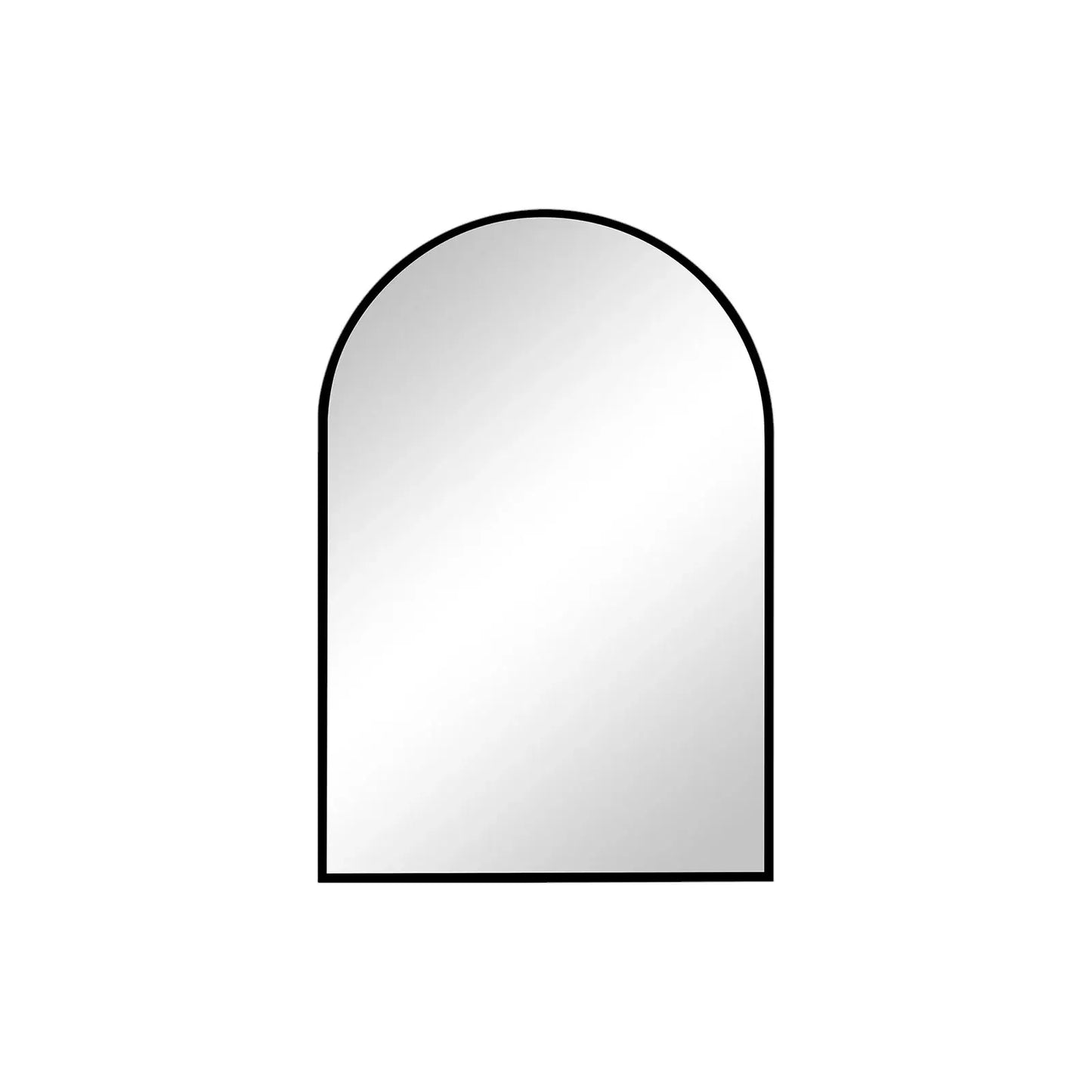 30" Black Metal Arch Framed Accent Mirror - Homeroots - Flyclothing LLC