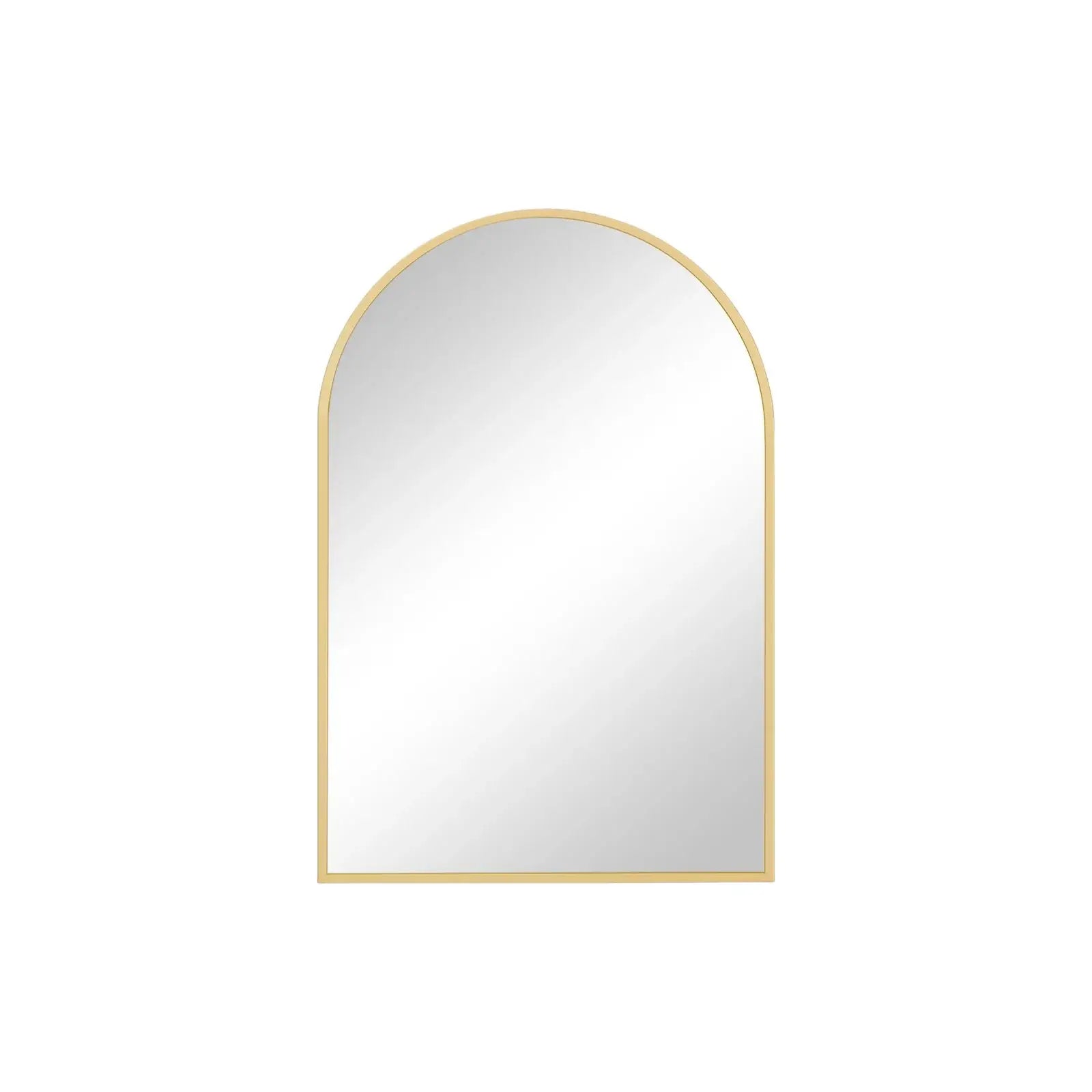 30" Gold Metal Arch Framed Accent Mirror - Homeroots - Flyclothing LLC