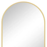 30" Gold Metal Arch Framed Accent Mirror - Homeroots - Flyclothing LLC
