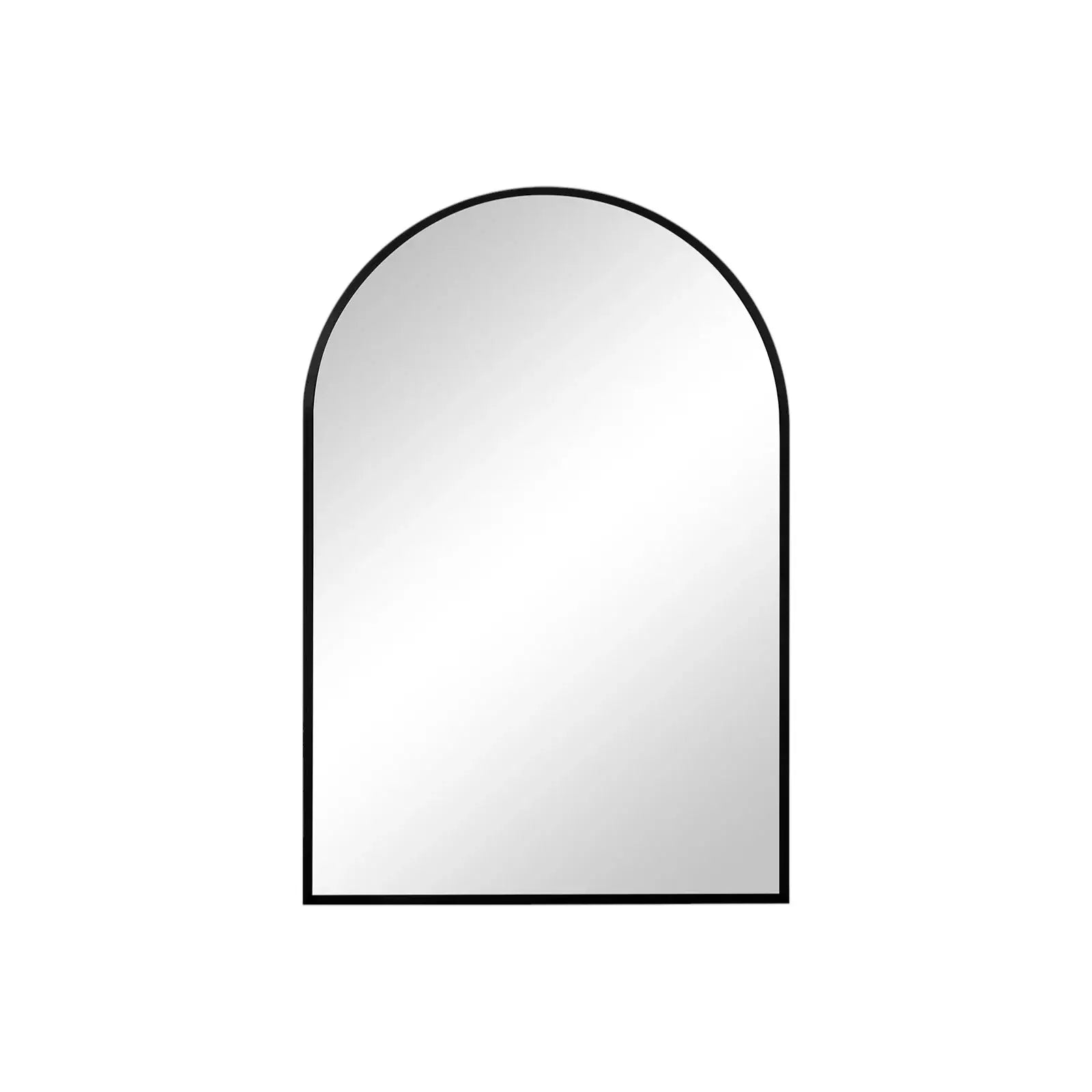 35" Black Metal Arch Framed Accent Mirror - Homeroots - Flyclothing LLC