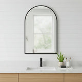 35" Black Metal Arch Framed Accent Mirror - Homeroots - Flyclothing LLC