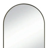 35" Black Metal Arch Framed Accent Mirror - Homeroots - Flyclothing LLC