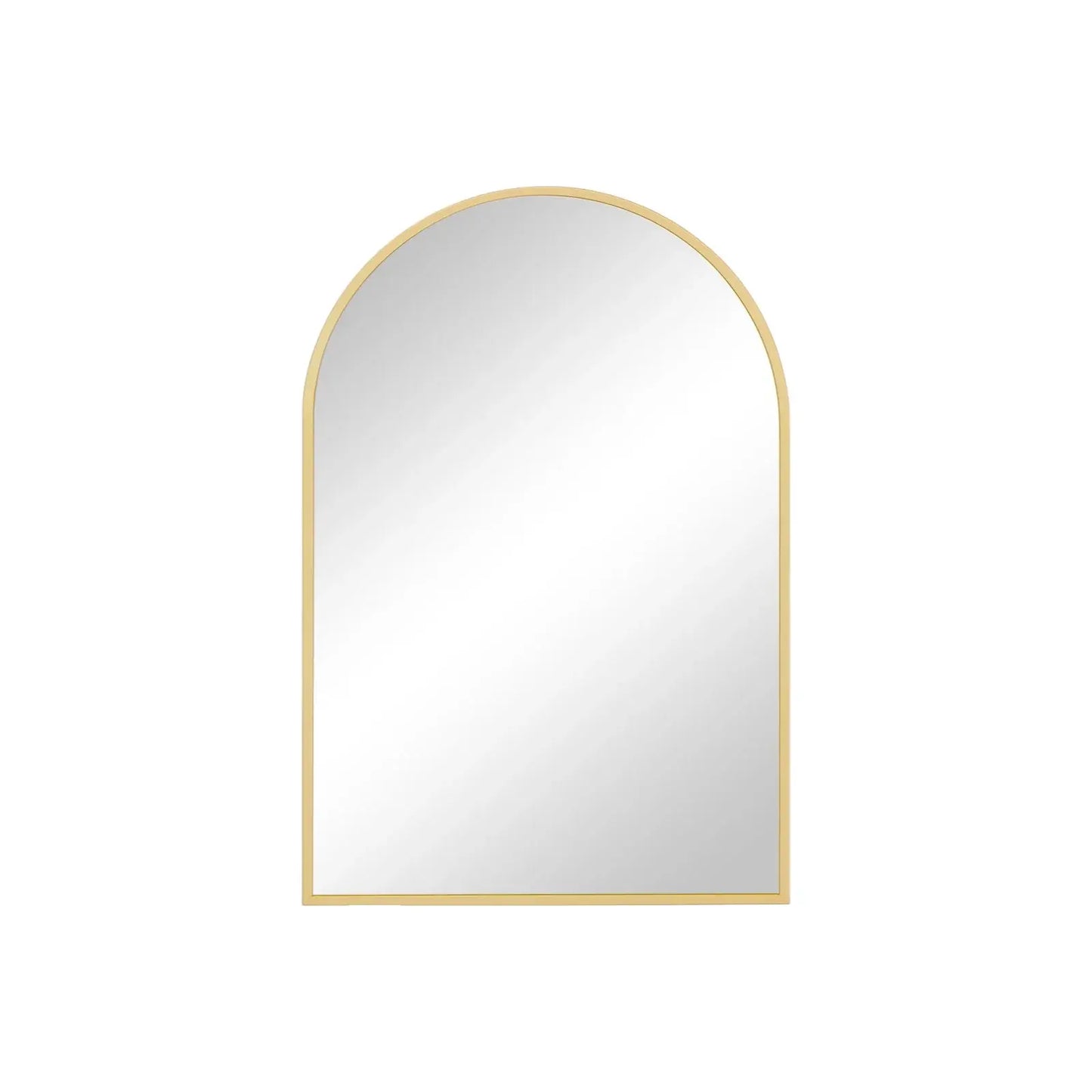 35" Gold Metal Arch Framed Accent Mirror - Homeroots - Flyclothing LLC