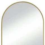 35" Gold Metal Arch Framed Accent Mirror - Homeroots - Flyclothing LLC