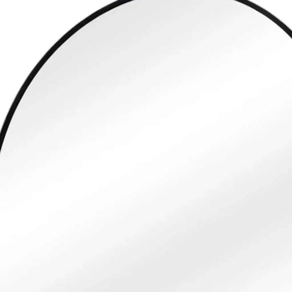 38" Black Metal Arch Framed Accent Mirror - Homeroots - Flyclothing LLC
