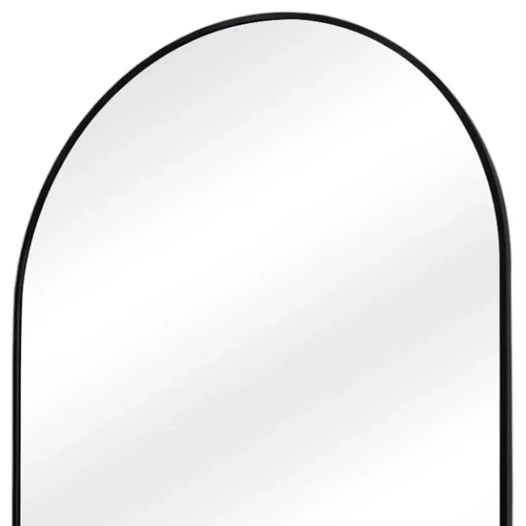 38" Black Metal Arch Framed Accent Mirror - Homeroots - Flyclothing LLC
