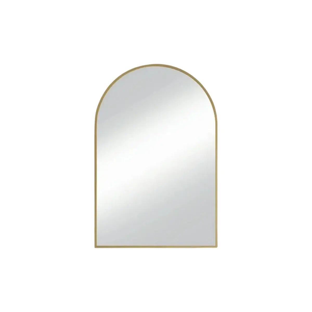 38" Gold Metal Arch Framed Accent Mirror - Homeroots - Flyclothing LLC