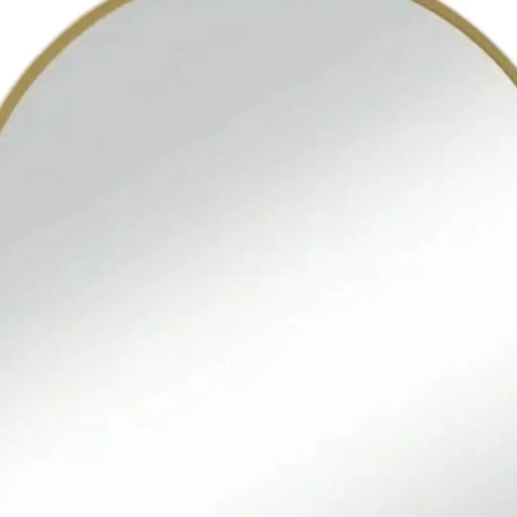 38" Gold Metal Arch Framed Accent Mirror - Homeroots - Flyclothing LLC