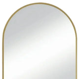 38" Gold Metal Arch Framed Accent Mirror - Homeroots - Flyclothing LLC