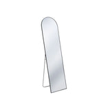 59" Black Metal Arch Wall Mounted Leaning Or Freestanding Framed Full Length Mirror - Homeroots - Flyclothing LLC