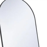 59" Black Metal Arch Wall Mounted Leaning Or Freestanding Framed Full Length Mirror - Homeroots - Flyclothing LLC