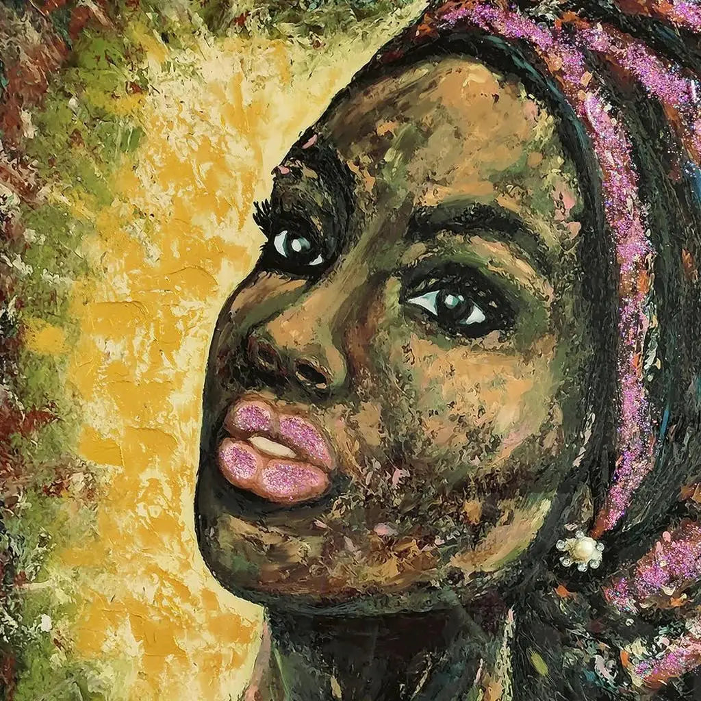 39" x 30" African Portrait Floater Frame Canvas Wall Art - Homeroots - Flyclothing LLC
