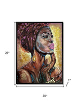 39" x 30" African Profile Floater Frame Canvas Wall Art - Homeroots - Flyclothing LLC