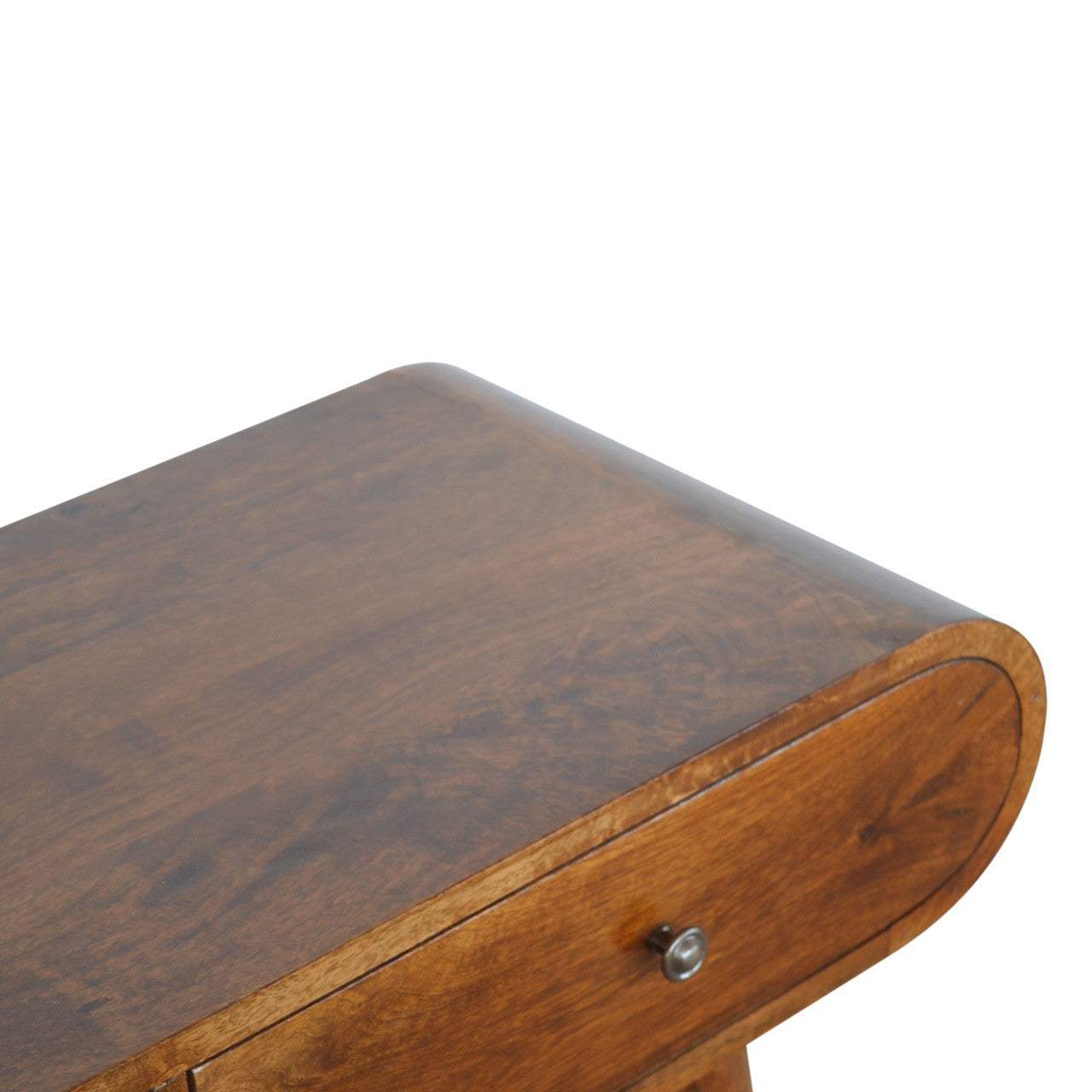 35" Chestnut Solid Wood Console Table With Two Drawers - HomeRoots - Flyclothing LLC