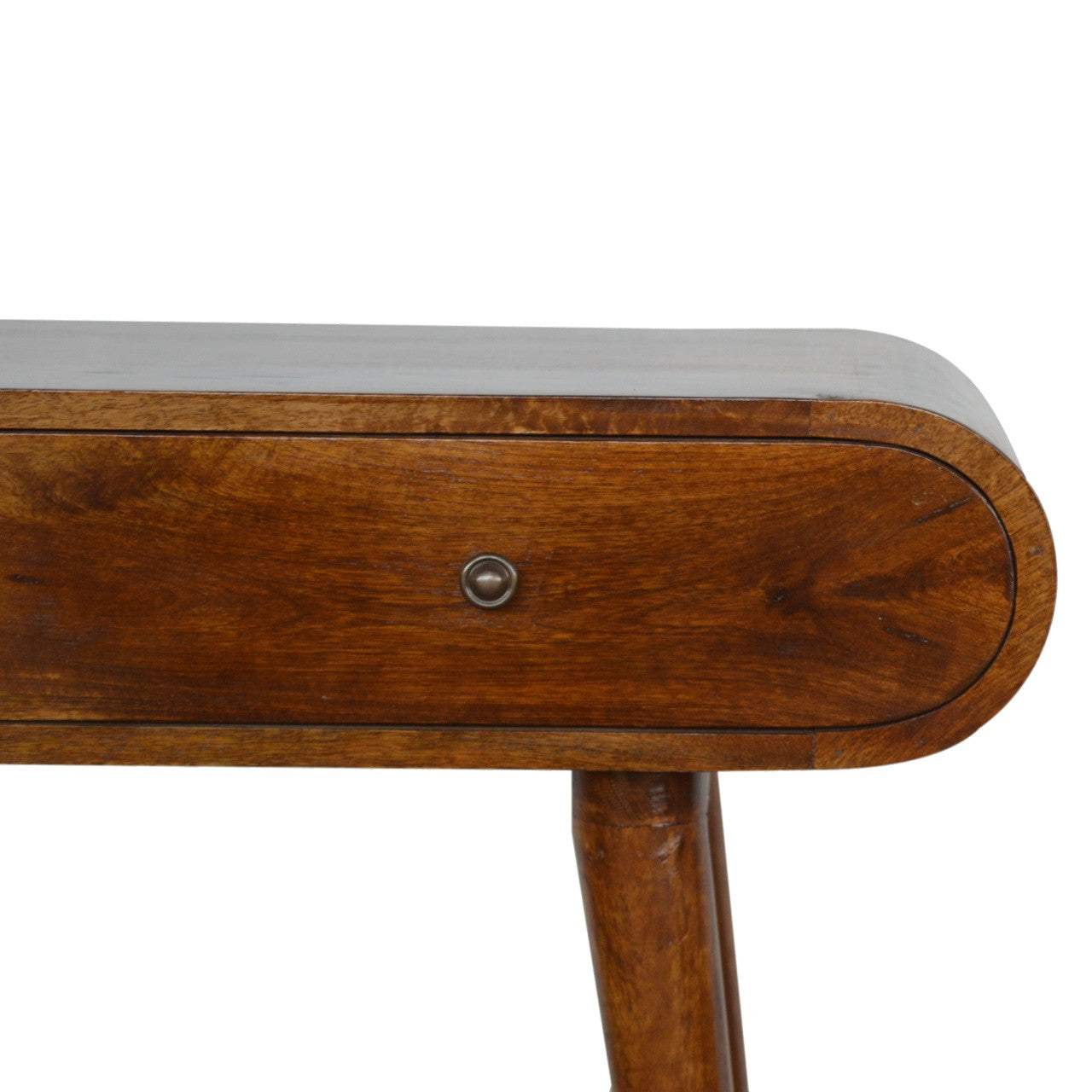 35" Chestnut Solid Wood Console Table With Two Drawers - HomeRoots - Flyclothing LLC