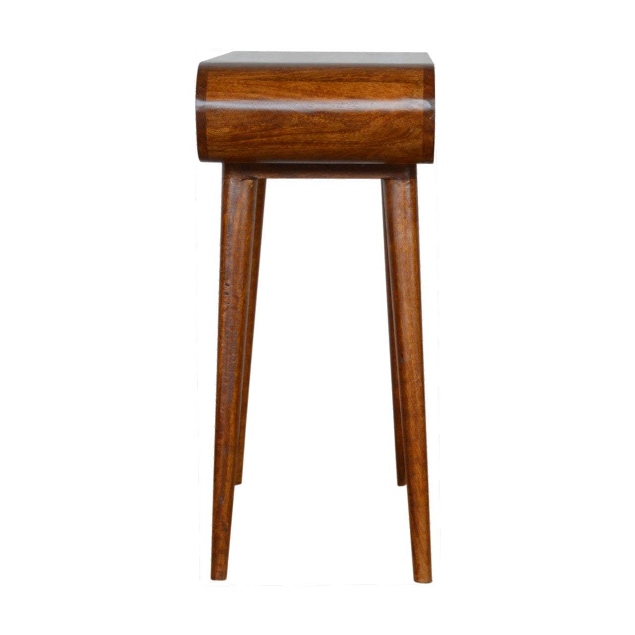 35" Chestnut Solid Wood Console Table With Two Drawers - HomeRoots - Flyclothing LLC