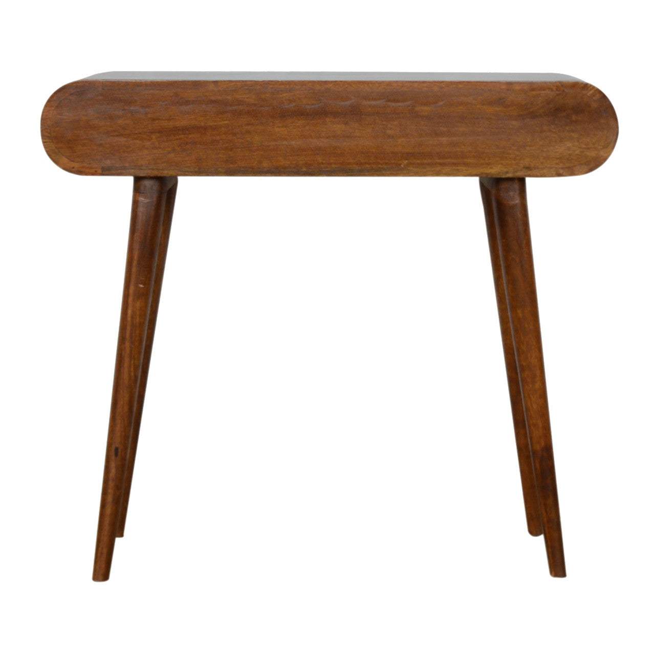 35" Chestnut Solid Wood Console Table With Two Drawers - HomeRoots - Flyclothing LLC