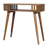 33" Oak Solid Wood Console Table With Shelf - HomeRoots - Flyclothing LLC