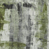 5' X 8' Olive Green Charcoal And Ivory Abstract Washable Area Rug With UV Protection - Homeroots - Flyclothing LLC