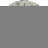 8' Olive Green Charcoal And Ivory Abstract Washable Round Rug With UV Protection - Homeroots - Flyclothing LLC