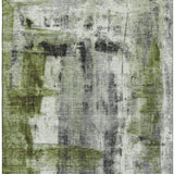 8' X 10' Olive Green Charcoal And Ivory Abstract Washable Area Rug With UV Protection - Homeroots - Flyclothing LLC