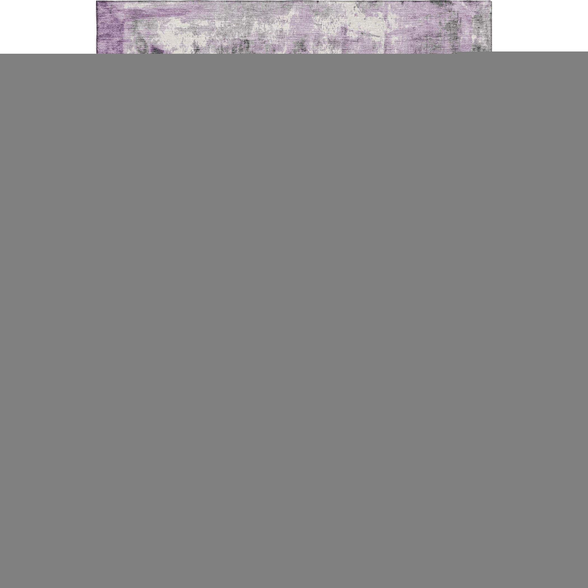 8' X 10' Purple Charcoal And Ivory Abstract Washable Area Rug With UV Protection - Homeroots - Flyclothing LLC