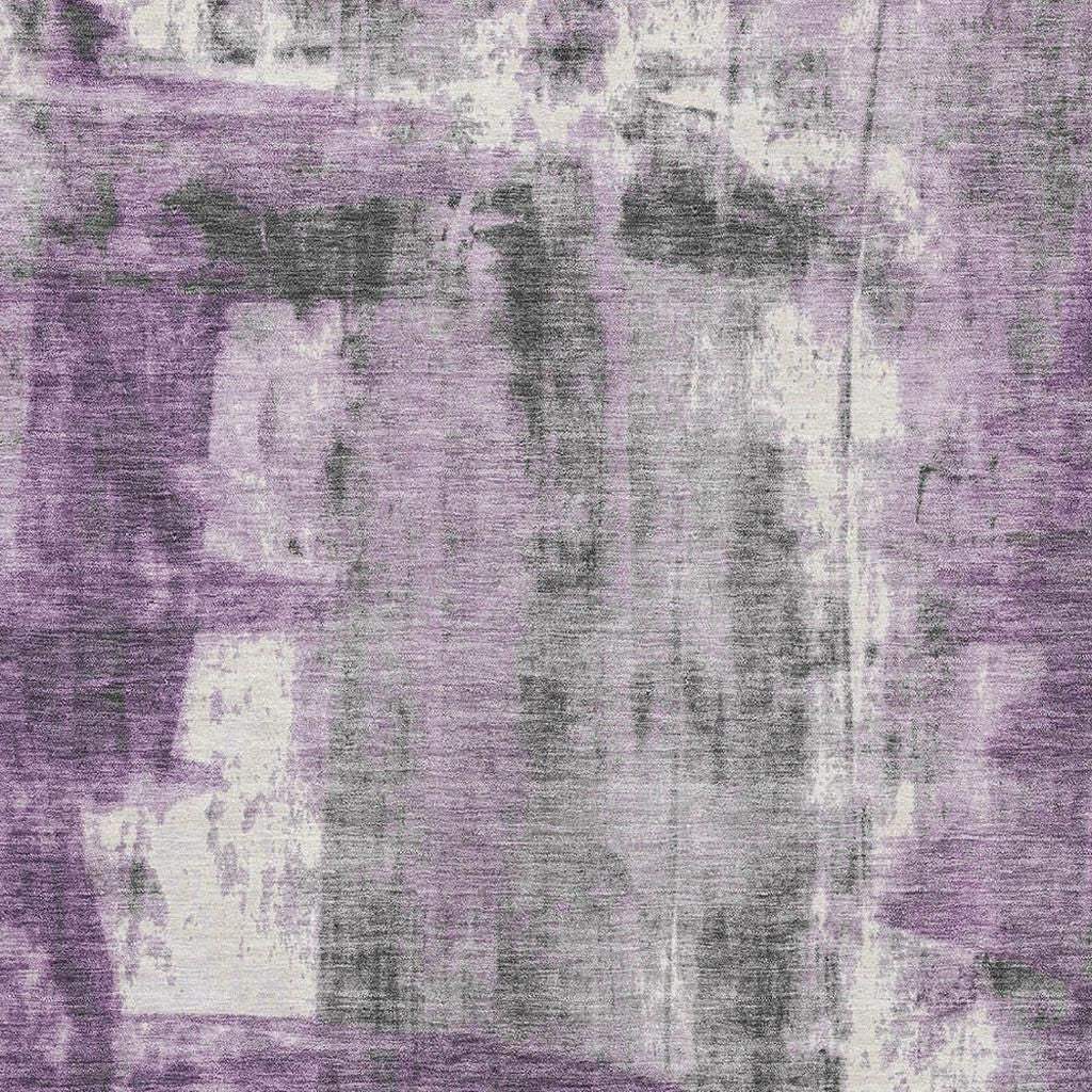8' X 10' Purple Charcoal And Ivory Abstract Washable Area Rug With UV Protection - Homeroots - Flyclothing LLC