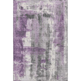 9' X 12' Purple Charcoal And Ivory Abstract Washable Area Rug With UV Protection - Homeroots - Flyclothing LLC