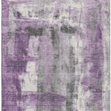 10' X 14' Purple Charcoal And Ivory Abstract Washable Area Rug With UV Protection - Homeroots - Flyclothing LLC