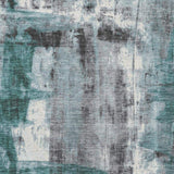 8' X 10' Teal Charcoal And Ivory Abstract Washable Area Rug With UV Protection - Homeroots - Flyclothing LLC
