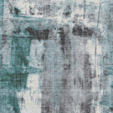 9' X 12' Teal Charcoal And Ivory Abstract Washable Area Rug With UV Protection - Homeroots - Flyclothing LLC