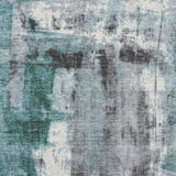 10' X 14' Teal Charcoal And Ivory Abstract Washable Area Rug With UV Protection - Homeroots - Flyclothing LLC