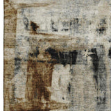3' X 5' Taupe Charcoal And Brown Abstract Washable Area Rug With UV Protection - Homeroots - Flyclothing LLC