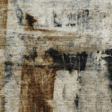 5' X 8' Taupe Charcoal And Brown Abstract Washable Area Rug With UV Protection - Homeroots - Flyclothing LLC