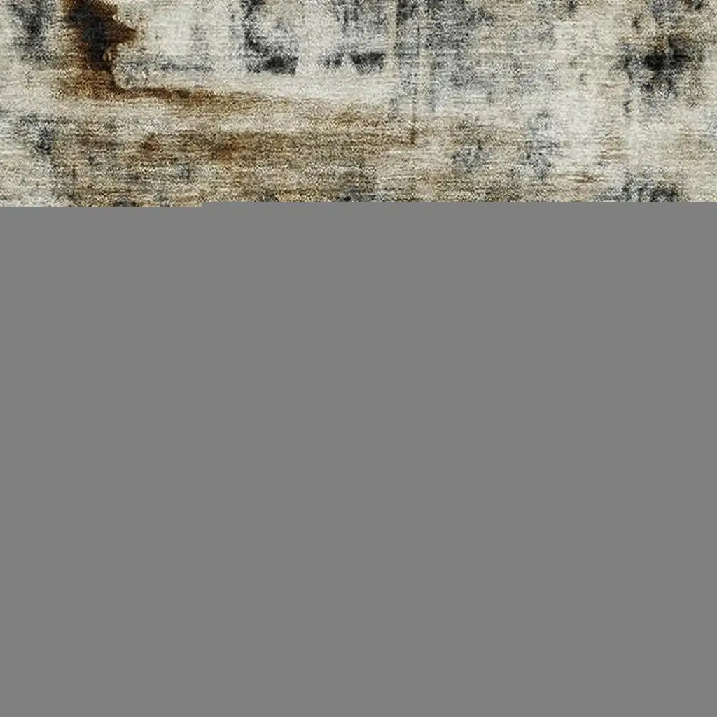 9' X 12' Taupe Charcoal And Brown Abstract Washable Area Rug With UV Protection - Homeroots - Flyclothing LLC