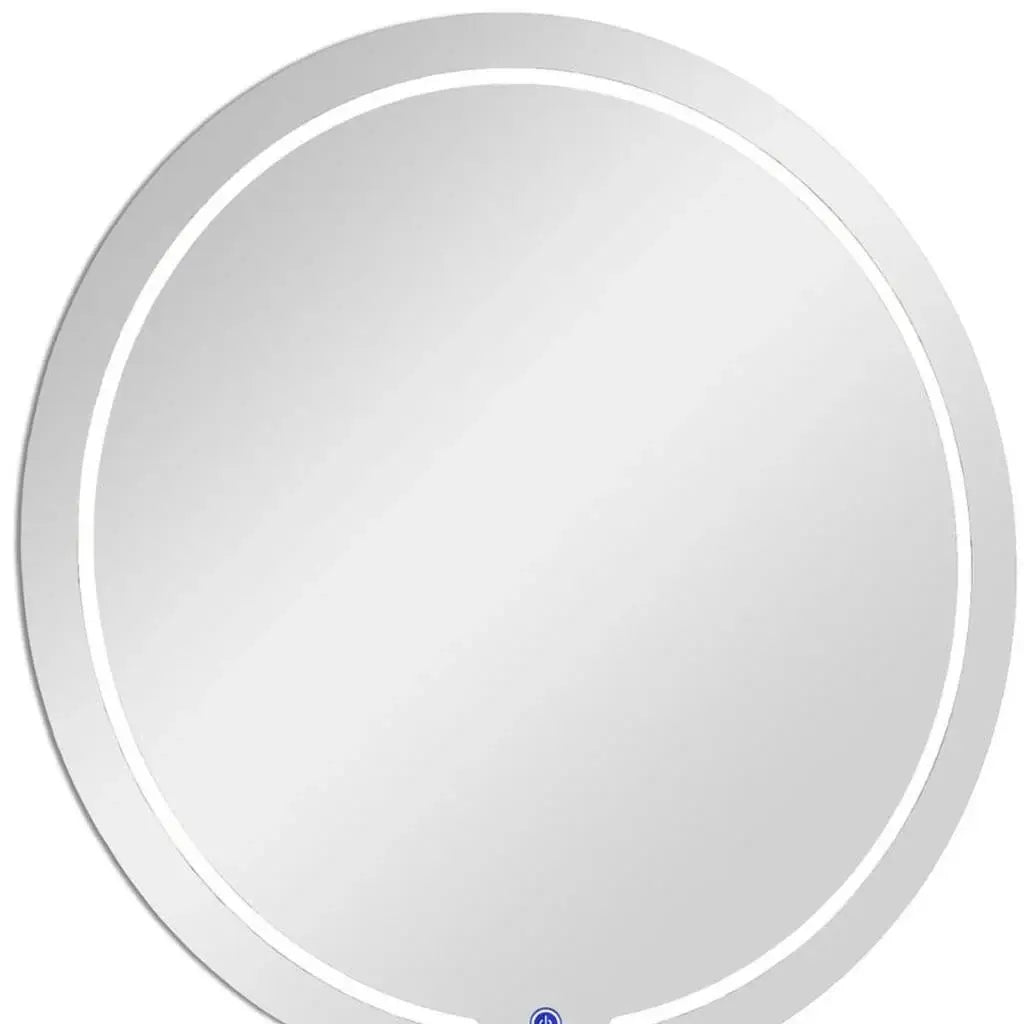 39" Clear Round Lighted Frameless Bathroom Vanity Mirror - Homeroots - Flyclothing LLC