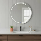 39" Clear Round Lighted Frameless Bathroom Vanity Mirror - Homeroots - Flyclothing LLC