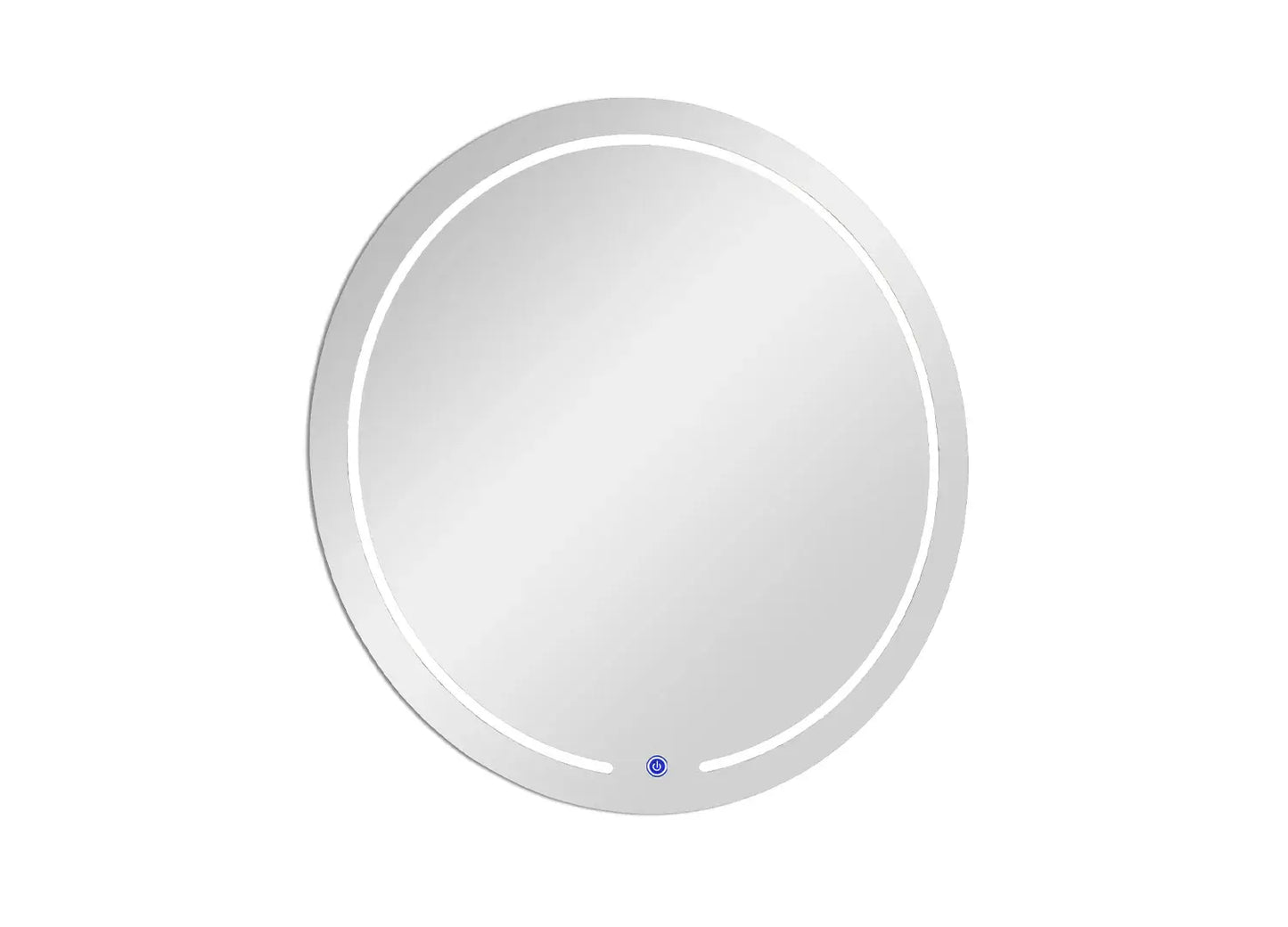 39" Clear Round Lighted Frameless Bathroom Vanity Mirror - Homeroots - Flyclothing LLC