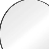 24" Black Metal Round Framed Bathroom Vanity Mirror - HomeRoots - Flyclothing LLC