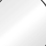 30" Black Metal Round Framed Bathroom Vanity Mirror - HomeRoots - Flyclothing LLC