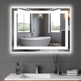 28" Lighted Frameless Bathroom Vanity Mirror - HomeRoots - Flyclothing LLC
