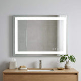28" Lighted Frameless Bathroom Vanity Mirror - HomeRoots - Flyclothing LLC