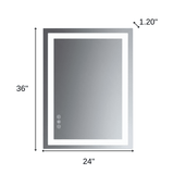 36" Lighted Frameless Bathroom Vanity Mirror - HomeRoots - Flyclothing LLC