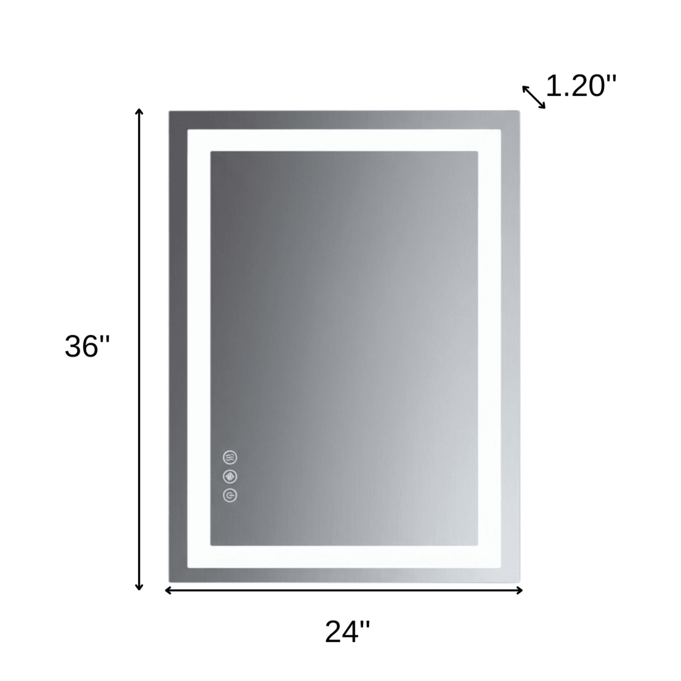 36" Lighted Frameless Bathroom Vanity Mirror - HomeRoots - Flyclothing LLC