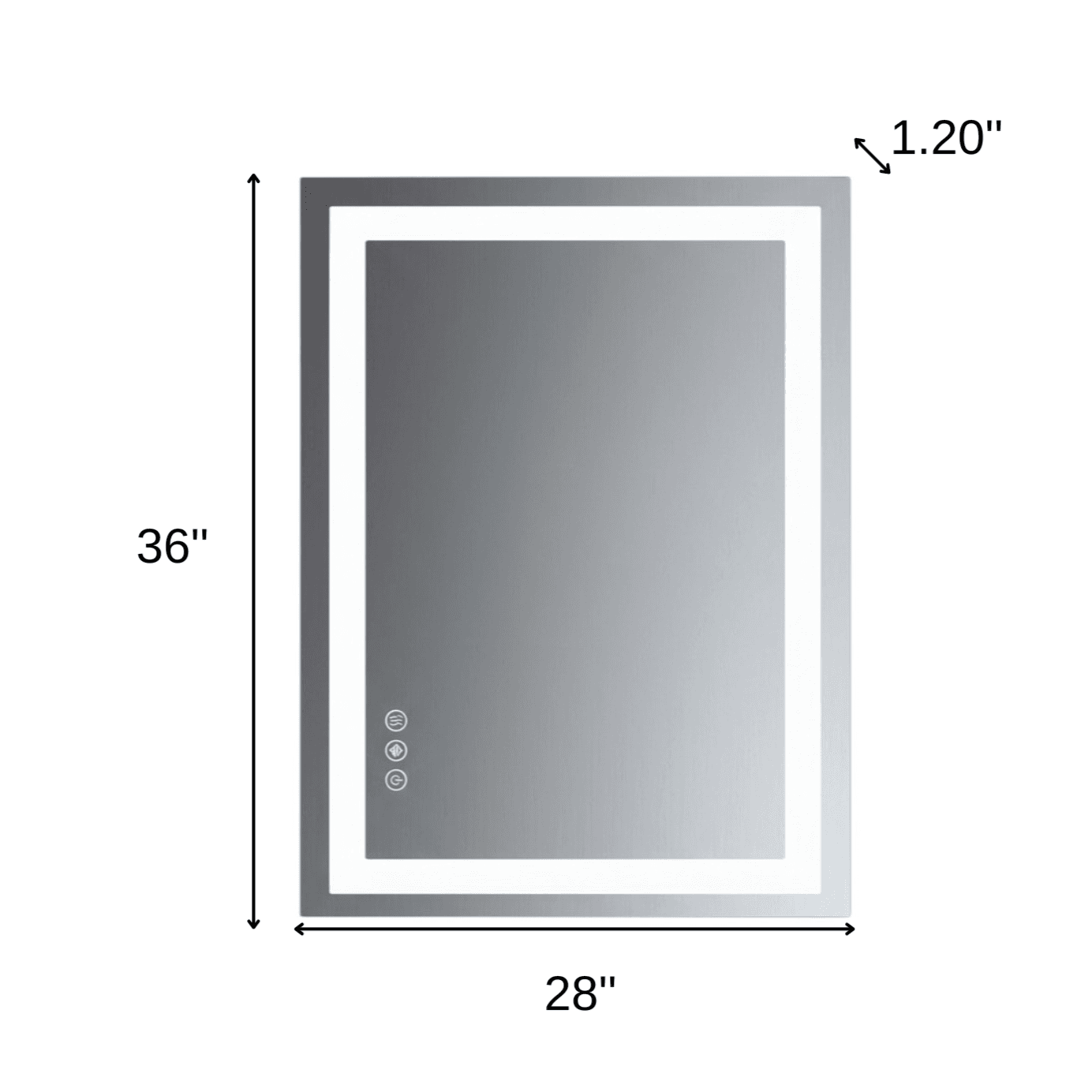 36" Lighted Frameless Bathroom Vanity Mirror - HomeRoots - Flyclothing LLC
