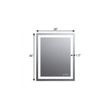 36" Lighted Frameless Bathroom Vanity Mirror - HomeRoots - Flyclothing LLC