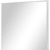 38" Silver Aluminum Framed Bathroom Vanity Mirror - Homeroots - Flyclothing LLC