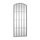 67" Black Metal Geometric Arch Wall Mounted Or Leaning Framed Full Length Mirror - HomeRoots - Flyclothing LLC