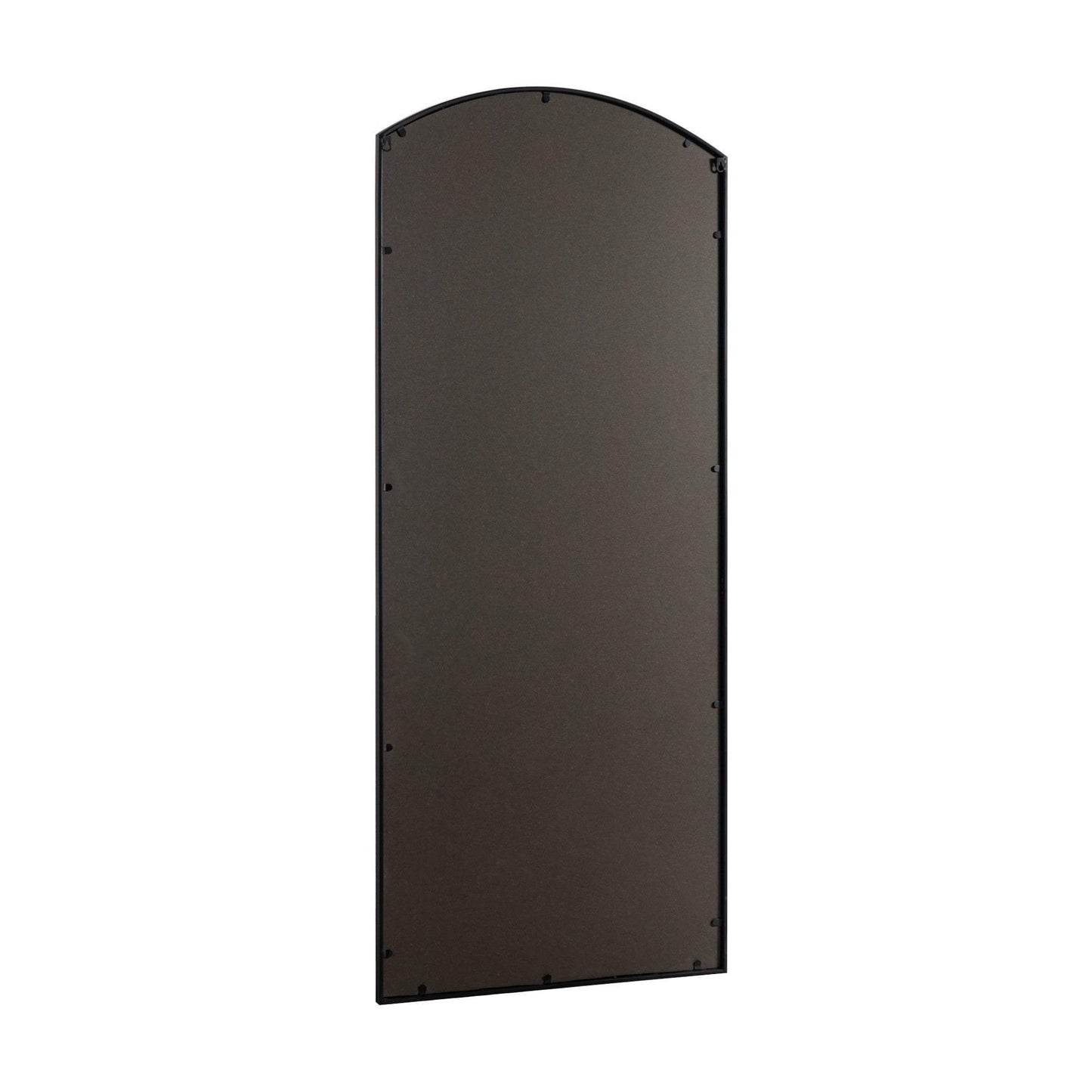 67" Black Metal Geometric Arch Wall Mounted Or Leaning Framed Full Length Mirror - HomeRoots - Flyclothing LLC